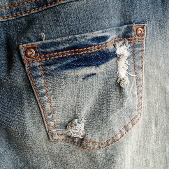 Women's Jeans size 8 nwt distressed fashion skinny  5 pocket - Picture 11 of 14